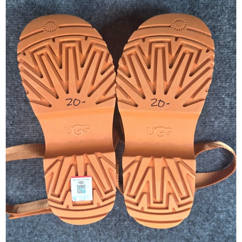 UGG Ashton Ankle Sandal Womens Sandle Orange Platform Lug Sole Strappy 1167431